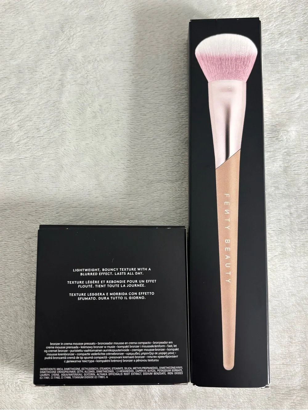 Fenty Beauty Sun Stalk'r Soufflé Pressed Mousse Cream Bronzer and Brush Bundle